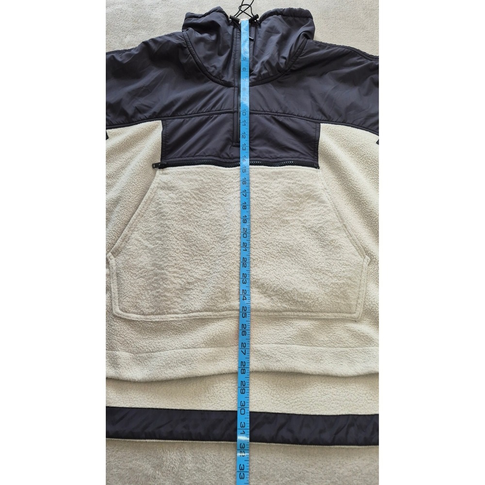 FP Movement Hit Slopes Fleece Pullover Womens XL Cream Black Colorblock Recycled - Picture 5 of 11